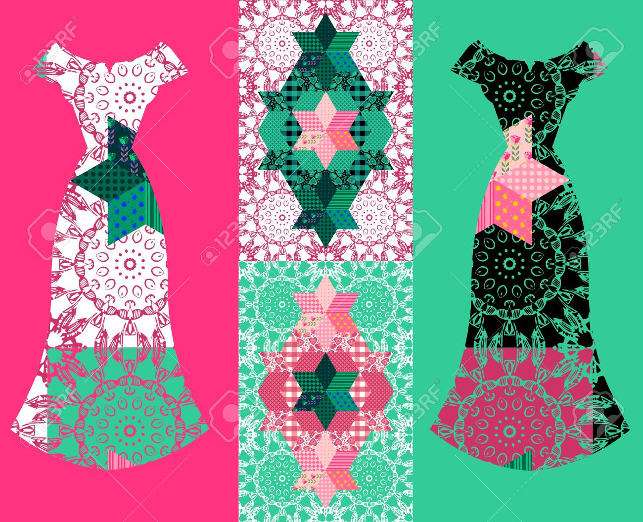 dress patch work designs