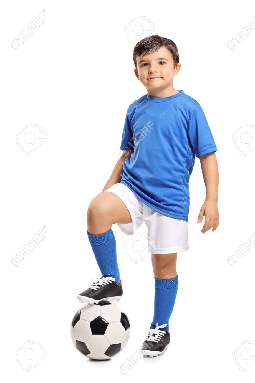 Full length portrait of a little footballer isolated on white background - 88269052 Full length portrait of a little footballer isolated on white background - 88269052