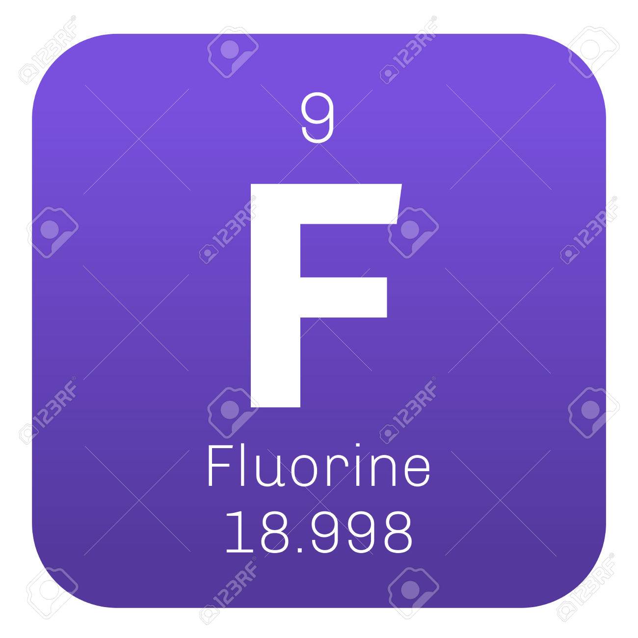 フッ素化学要素 最も陰性の要素 原子番号と原子量のカラー アイコン 周期表の元素です のイラスト素材 ベクタ Image 62995852