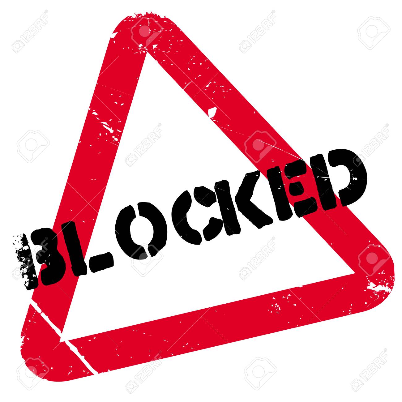 ブロックされたゴム印 ほこり傷とグランジ デザイン 効果は クリーンでさわやかな一見のために簡単に削除できます 色が簡単に変更されます のイラスト素材 ベクタ Image