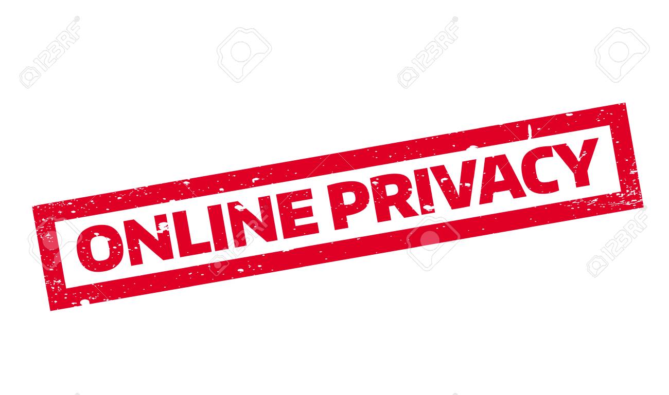 online privacy rubber stamp grunge design with dust scratches