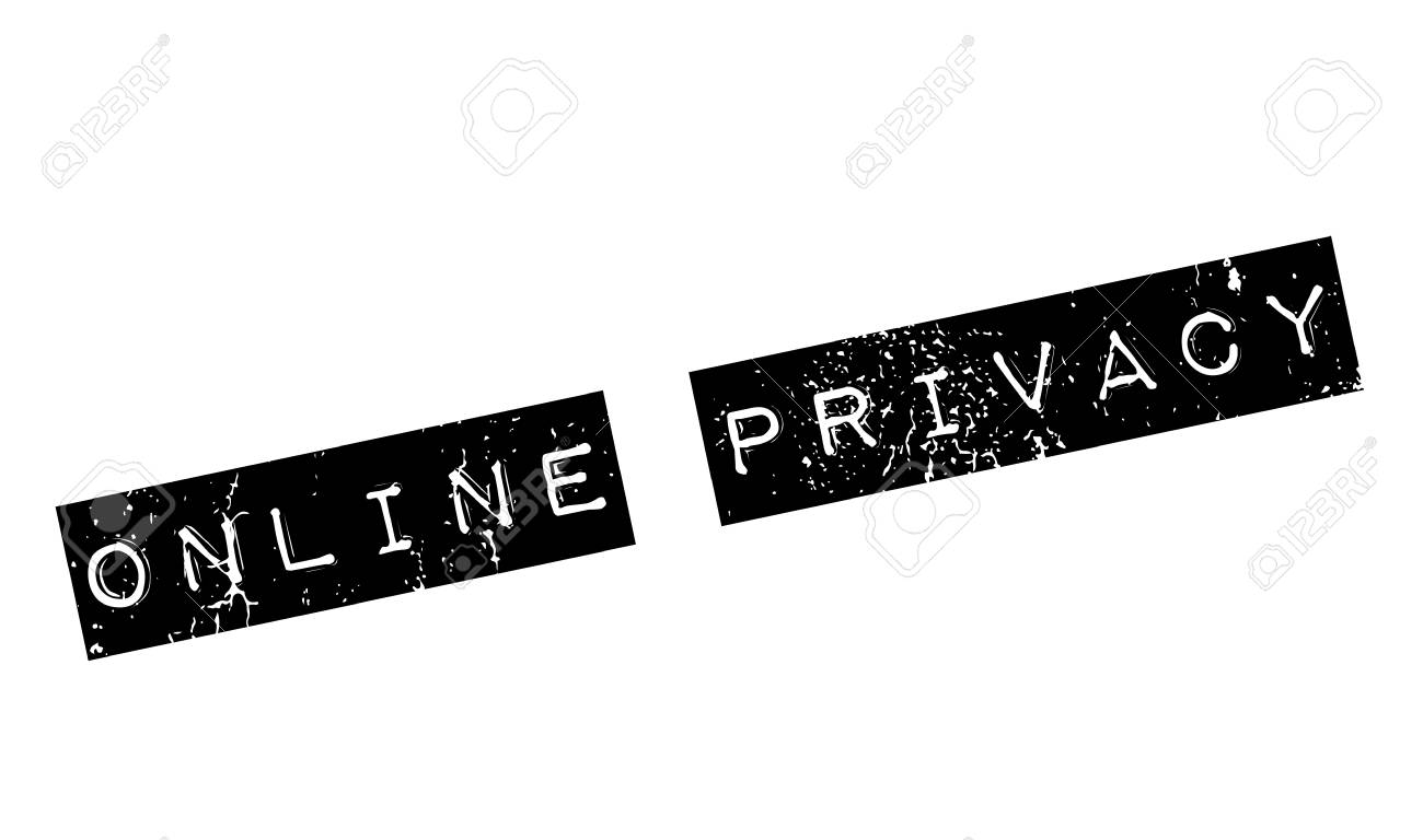 online privacy rubber stamp grunge design with dust scratches