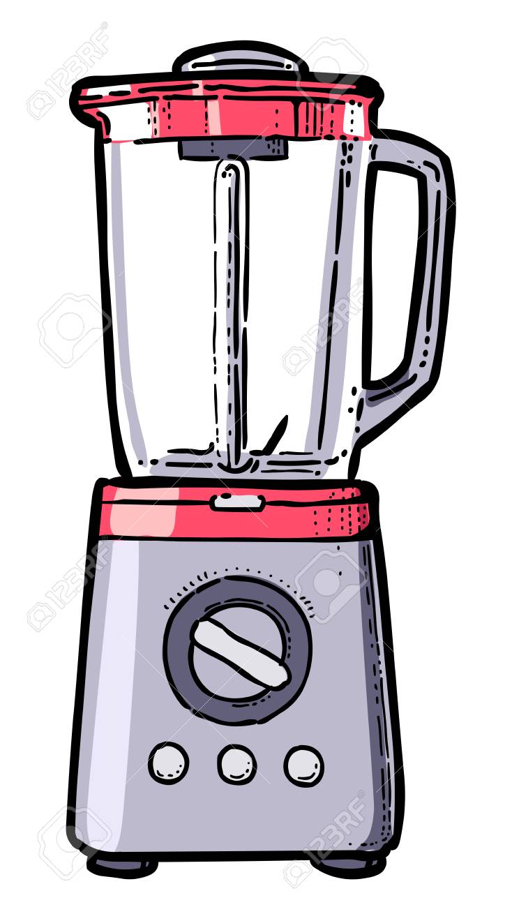 ミキサーの漫画のイメージ 芸術的なフリーハンド画像 のイラスト素材 ベクタ Image