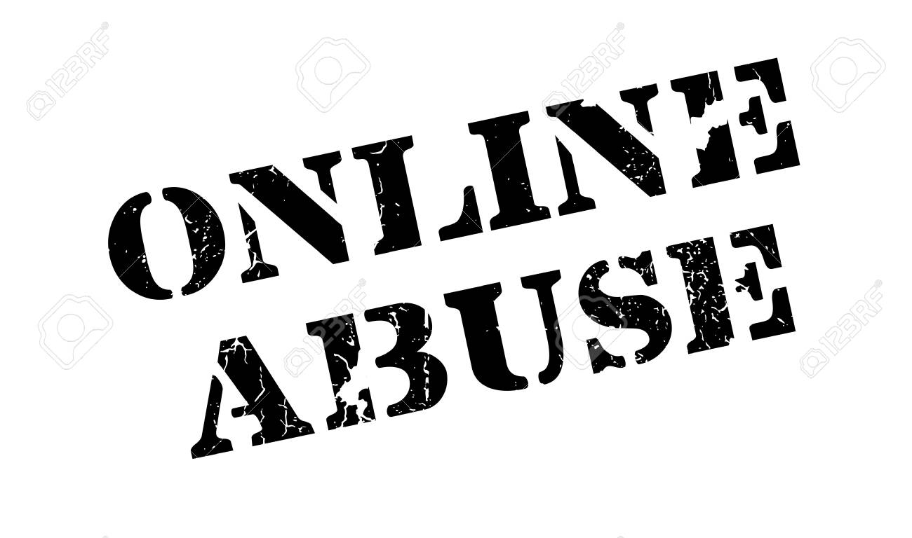 online abuse rubber stamp grunge design with dust scratches
