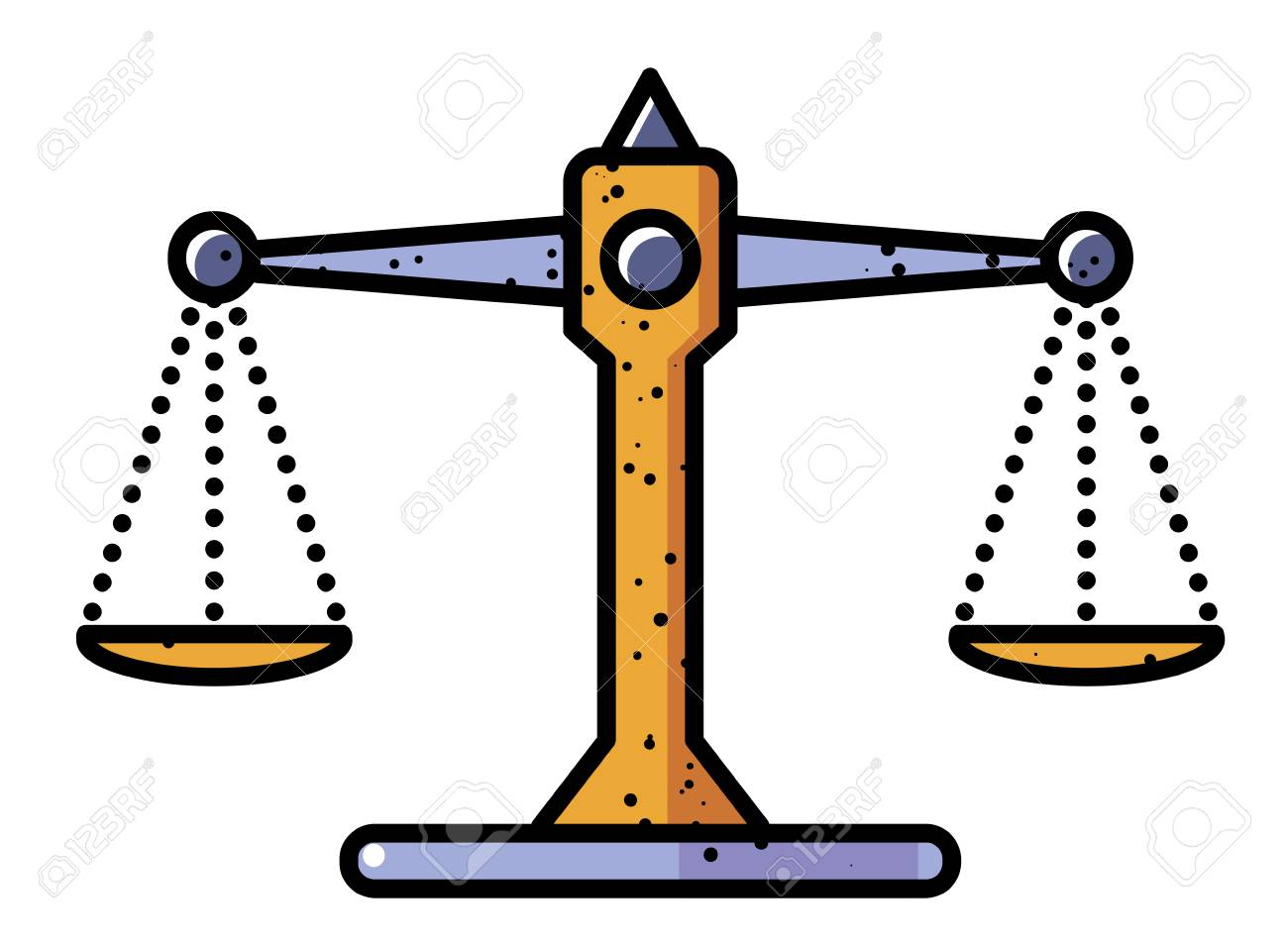Cartoon Image Of Balance Icon. Scales Symbol Royalty Free Cliparts ...