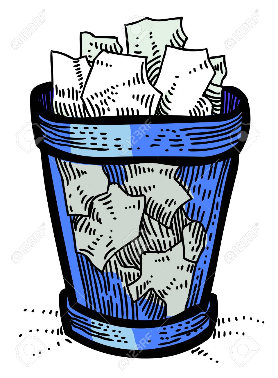 ゴミ箱の漫画画像のイラスト素材 ベクタ Image
