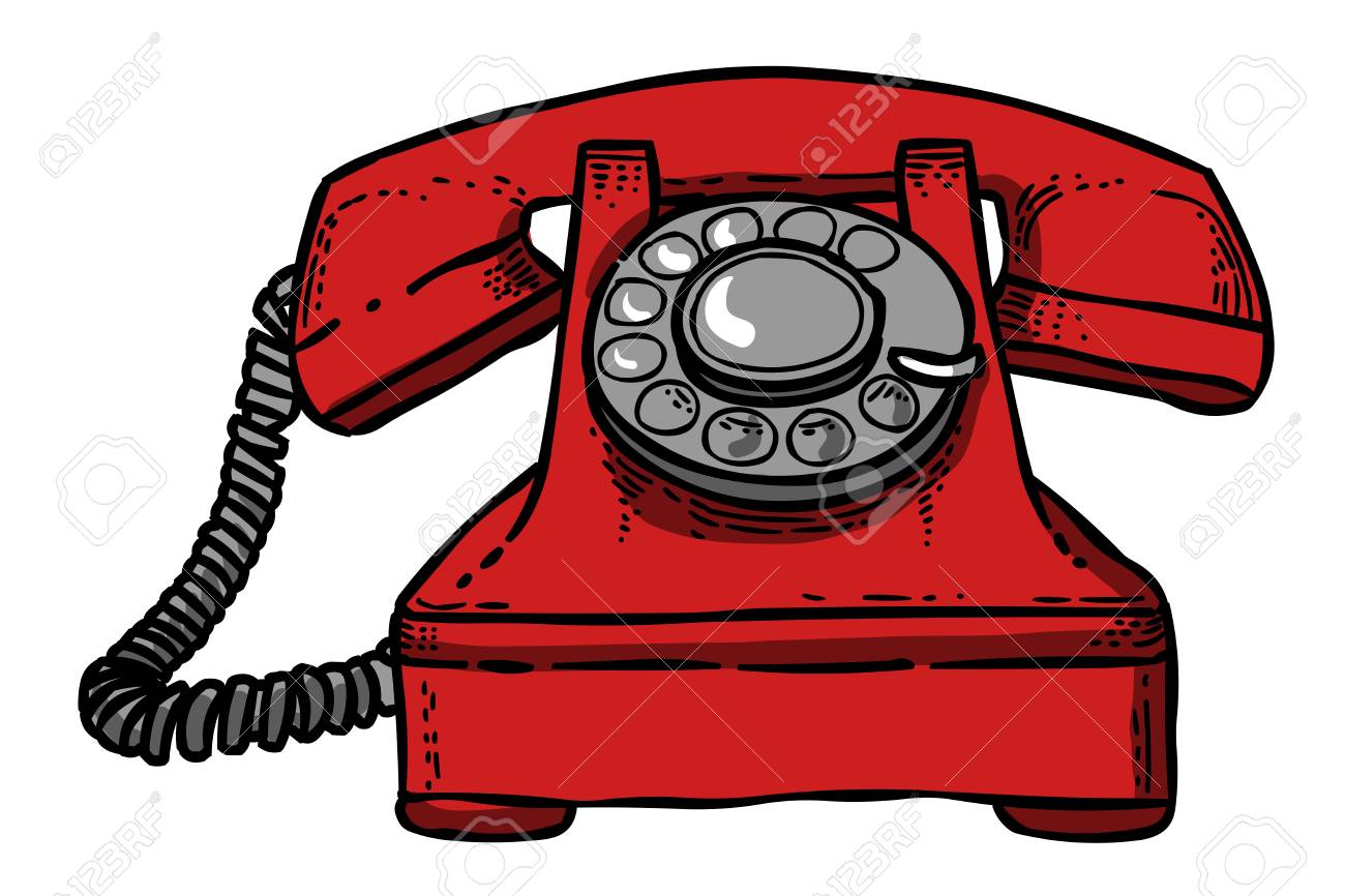 Image De Dessin Animé De L'icône Du Téléphone. Symbole ...