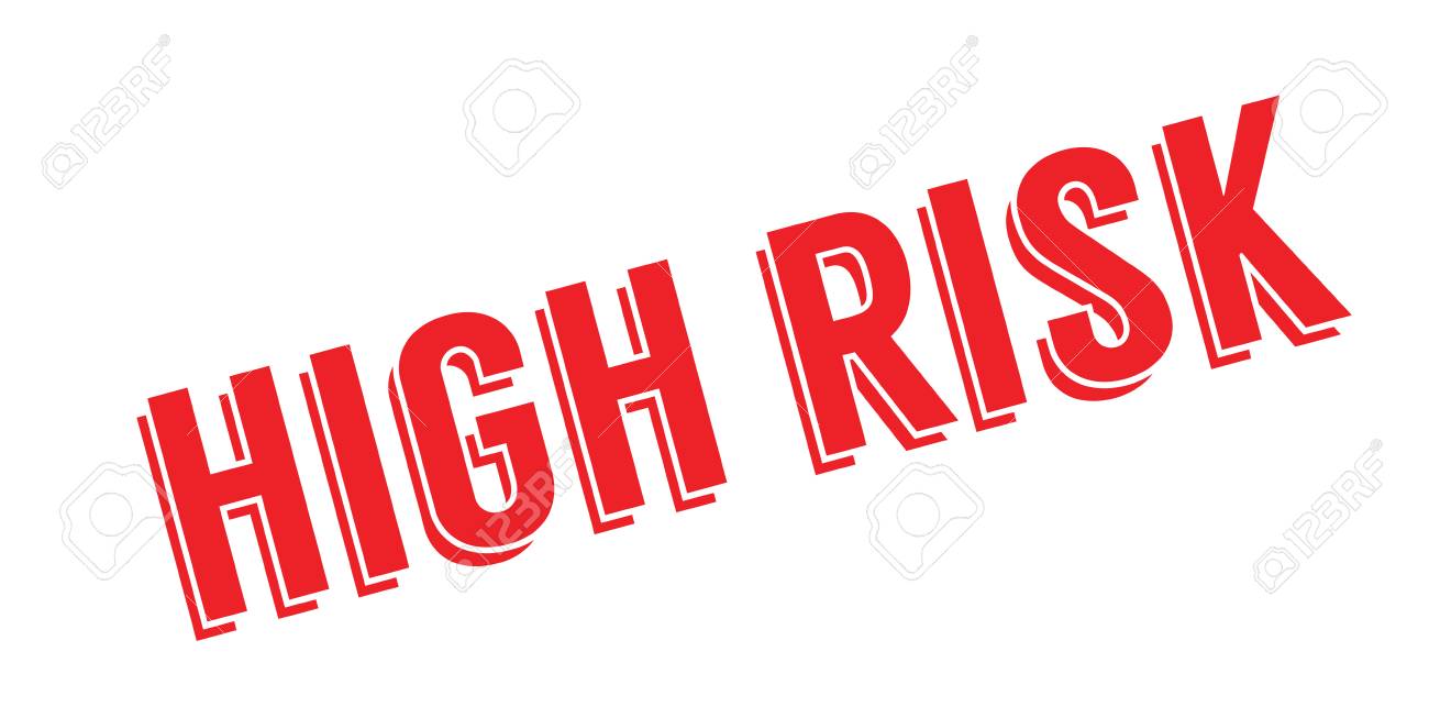 高リスクのゴム印 のイラスト素材 ベクタ Image