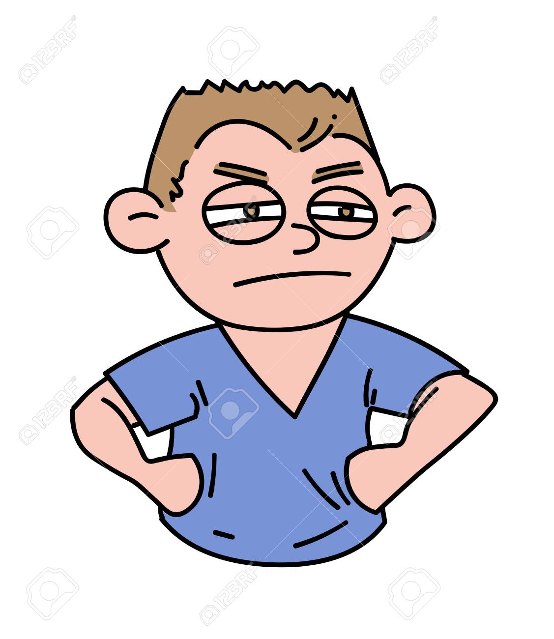 Imagen Dibujada Mano De Dibujos Animados Nino Sospechoso Ilustraciones Vectoriales Clip Art Vectorizado Libre De Derechos Image 87047024