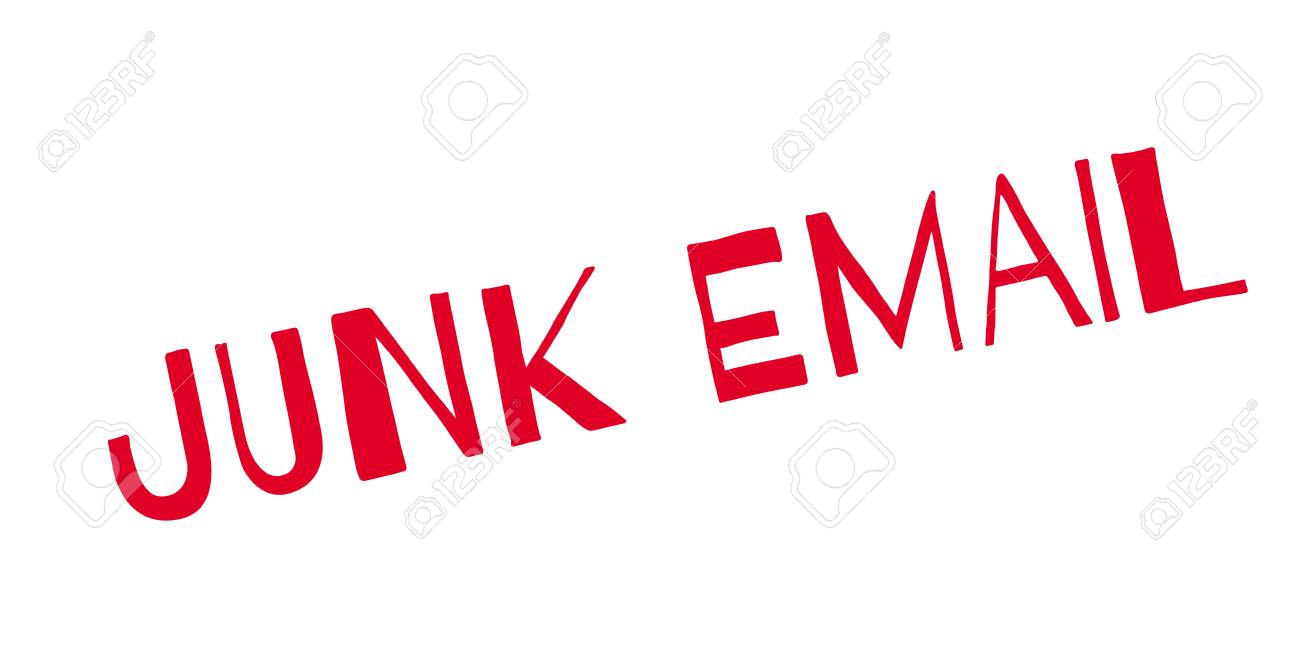 junk email rubber stamp grunge design with dust scratches effects email stamp