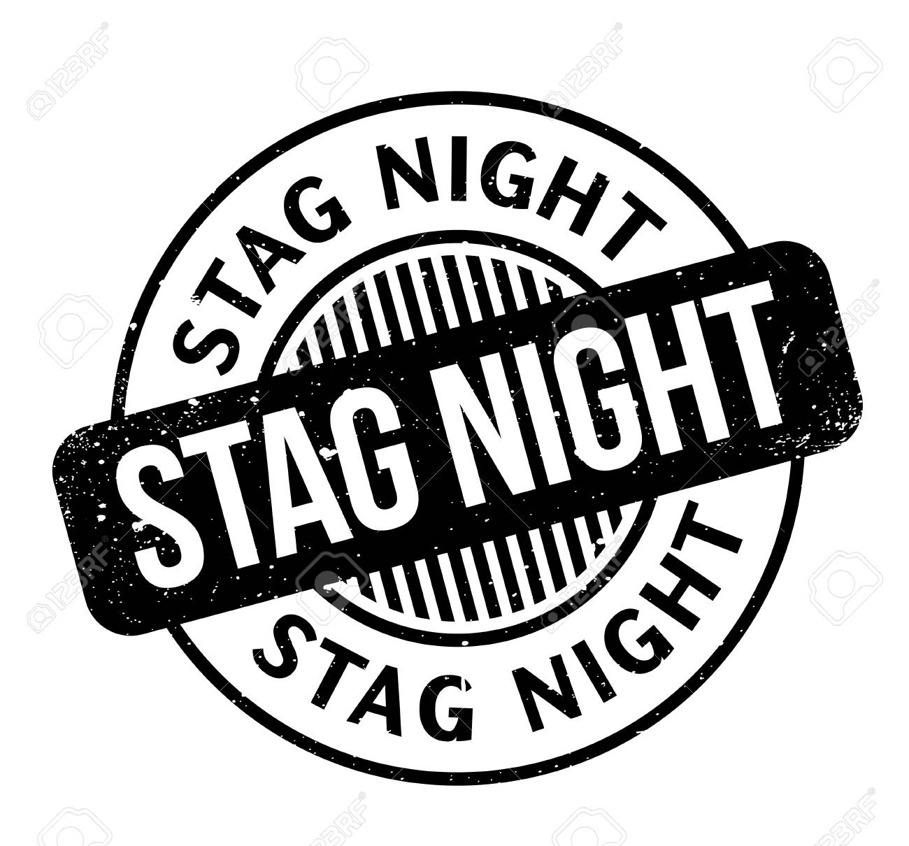 Stag Night Rubber Stamp pic