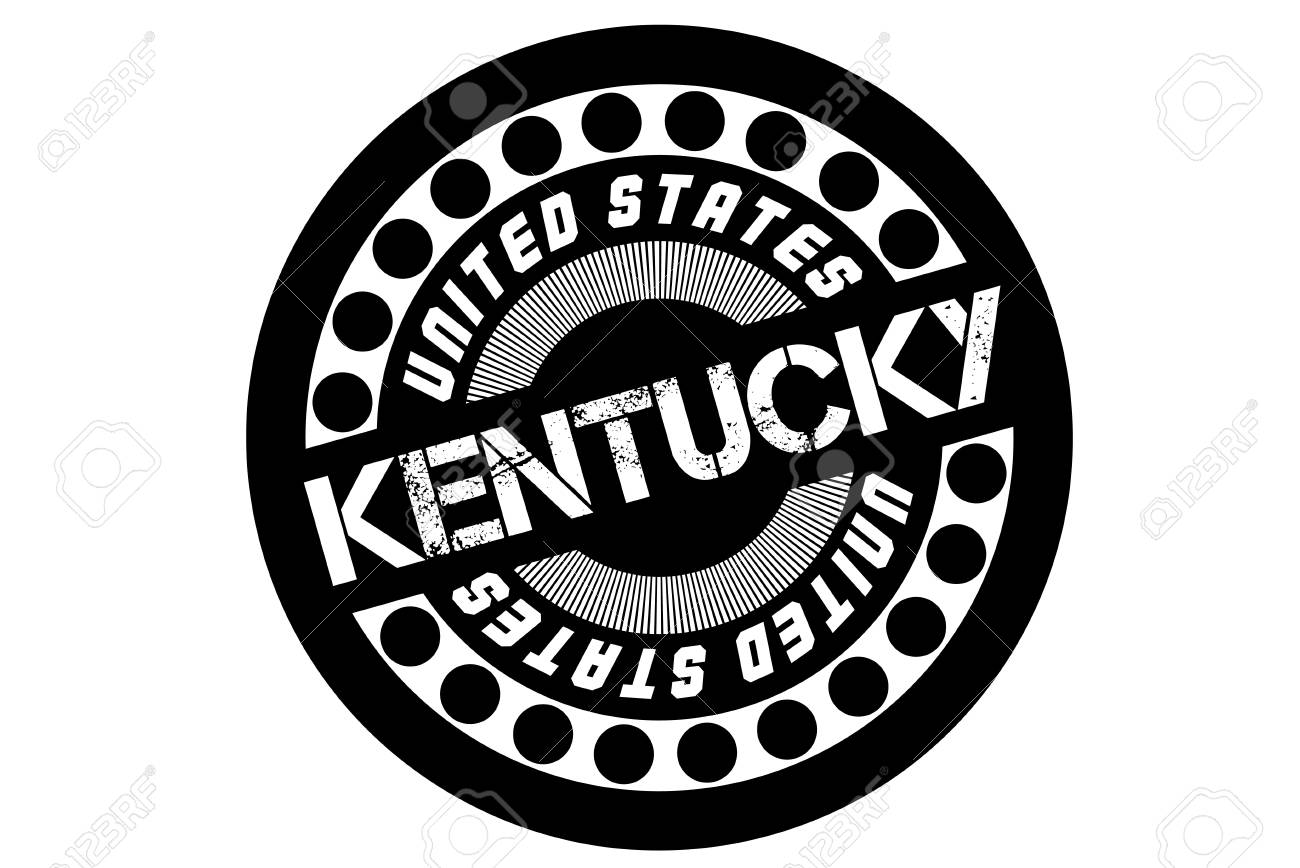 ケンタッキー州のタイポグラフィスタンプ タイポグラフィ バッジ ロゴ のイラスト素材 ベクタ Image