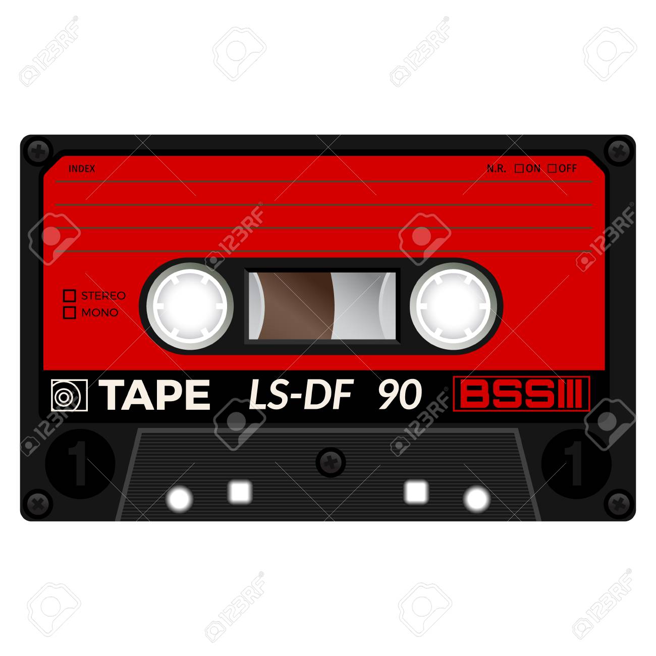 Vintage audio cassette tape design Royalty Free Vector Image