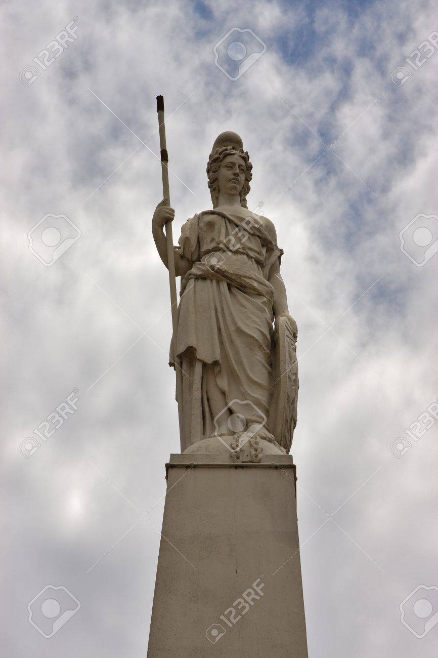Statue Of A Warrior Women In The Centre Of Plaza Xv De Mayo Buenos Aires  Argentina Stock Photo, Picture and Royalty Free Image. Image 18289428.