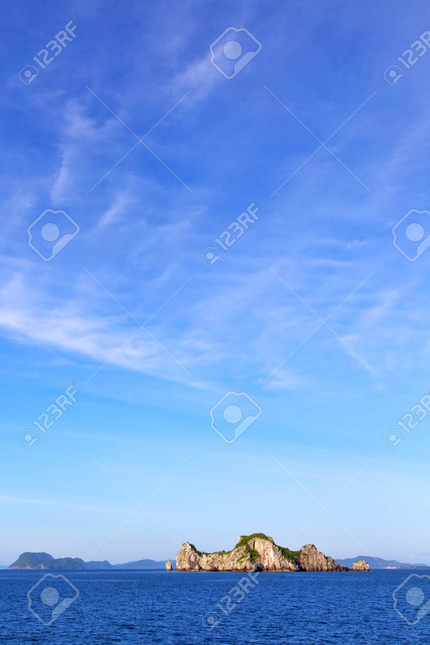 Asien Kho Tao Lomprayah Bucht Insel Weissen Strand Felsen Haus In