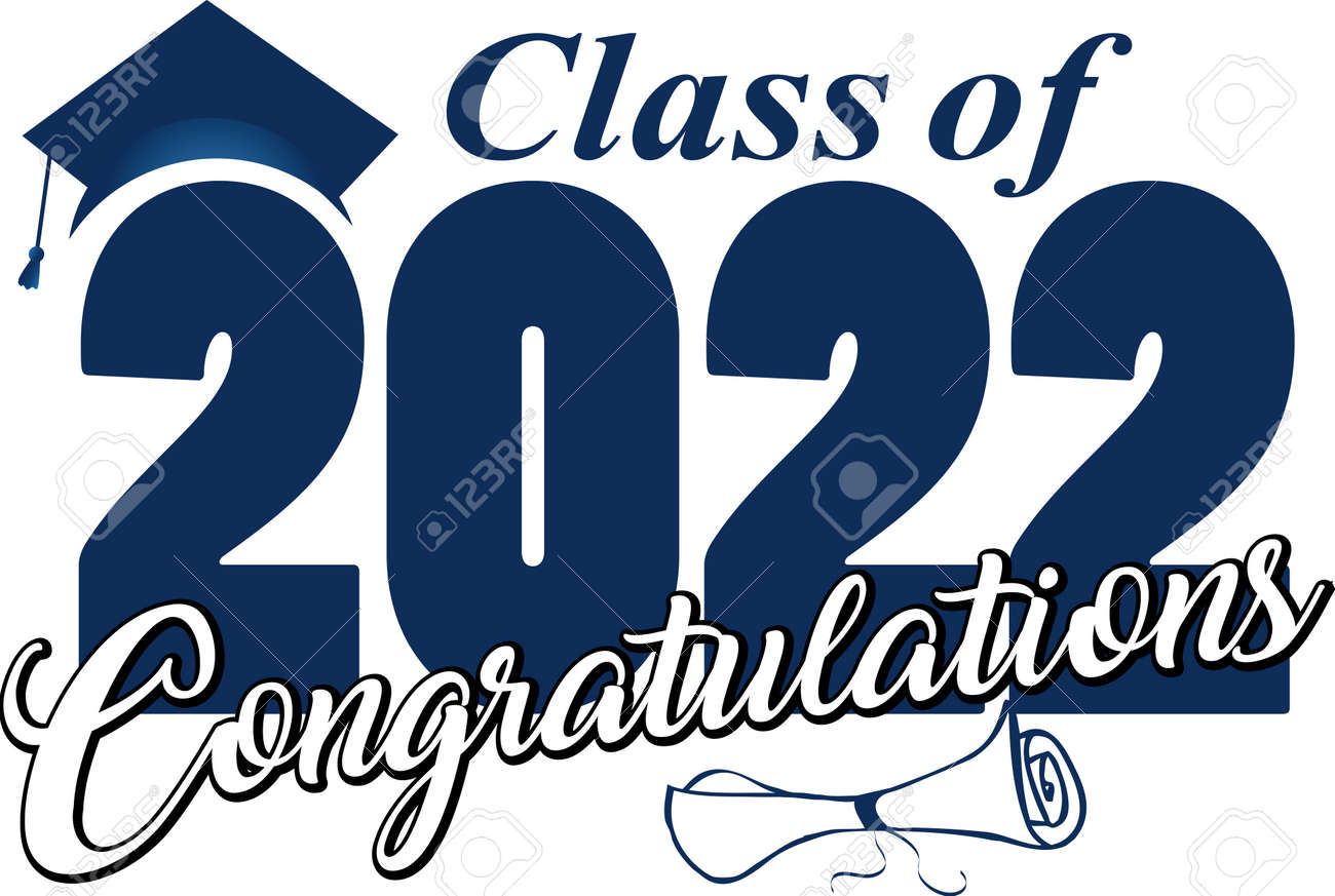 Congratulations Class Of 2022 Blue And Black Royalty Free SVG ...