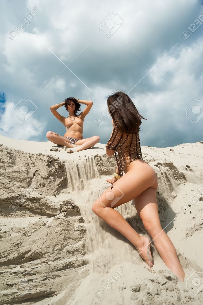 Attractive Nude Women Relaxing On Sand At Summer Day Stock Photo, Picture  and Royalty Free Image. Image 21142945.