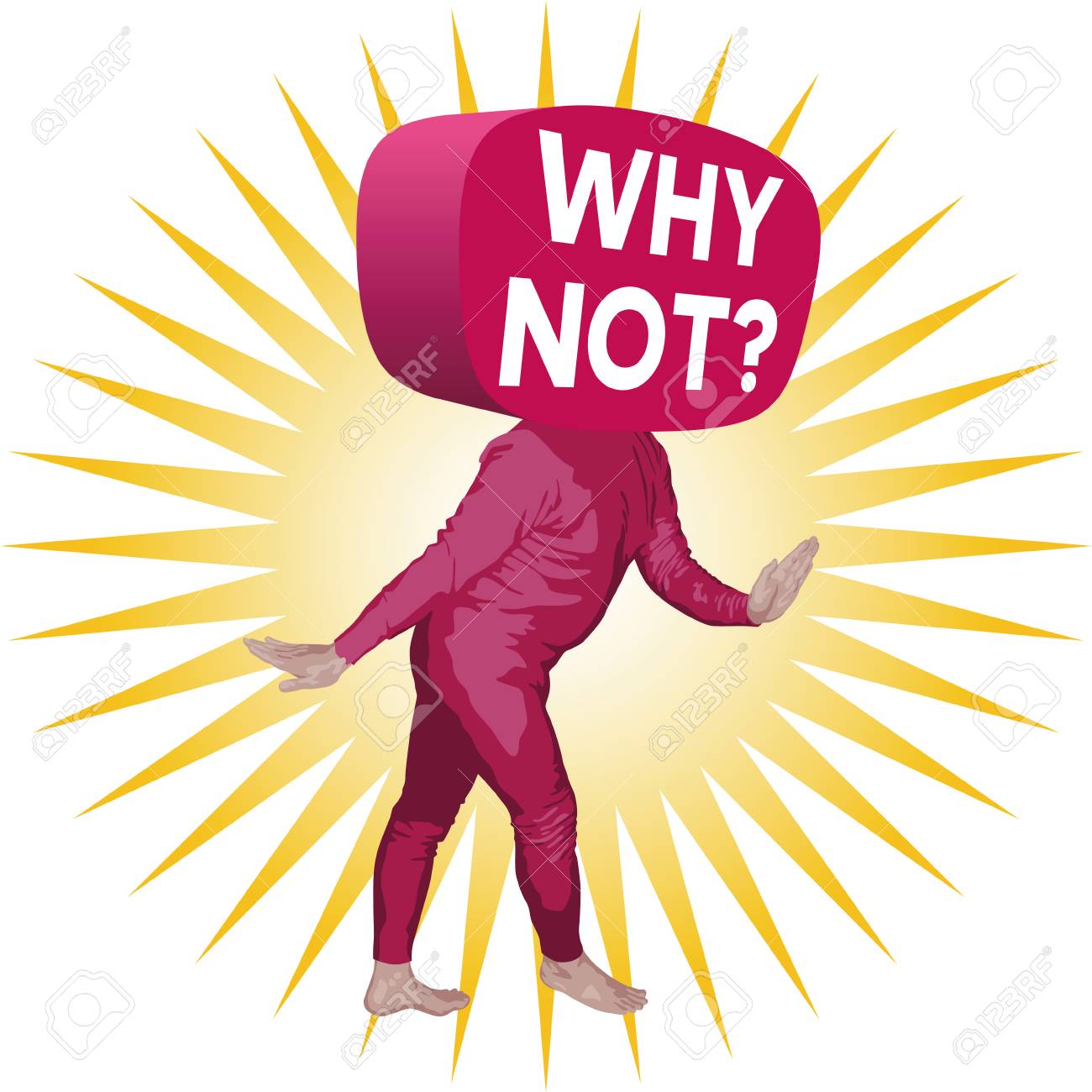 なぜ駄目なのですか 男のイラスト素材 ベクタ Image