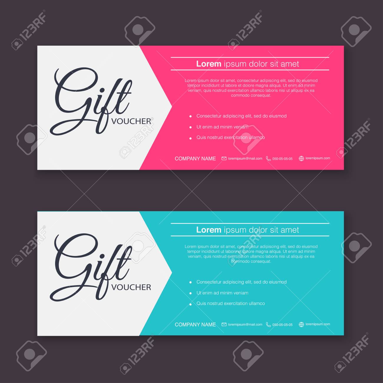gift voucher template with colorful pattern gift certificate design gift certificate