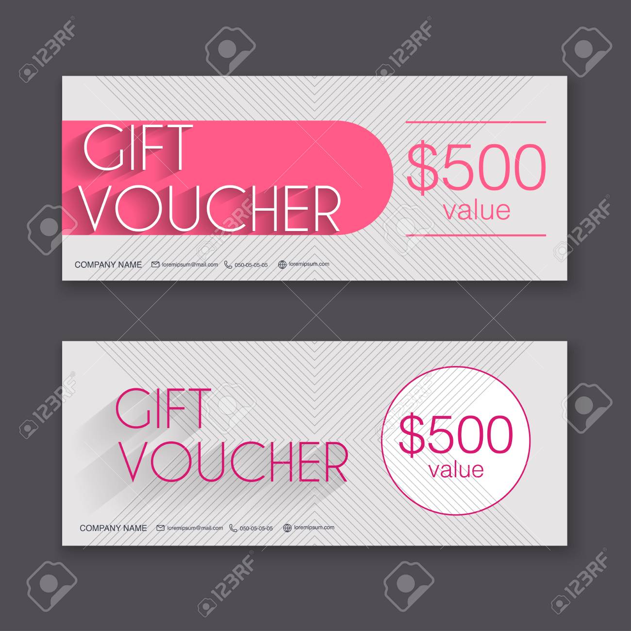 gift voucher template with colorful pattern gift certificate gift coupon