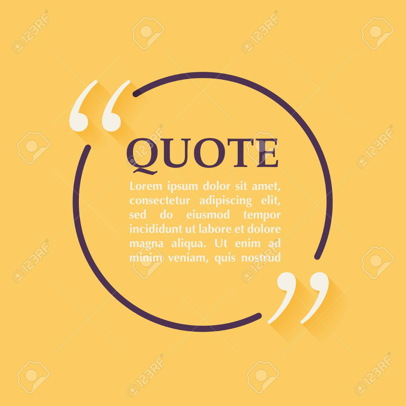 quote blank template design elements circle business card template