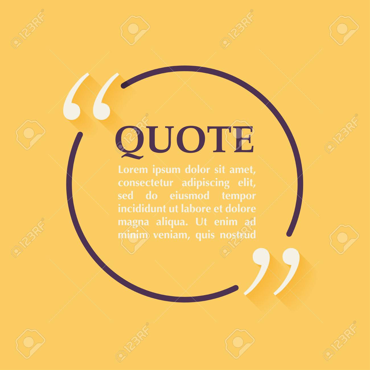 Quote Blank Template Design Elements Circle Business Card