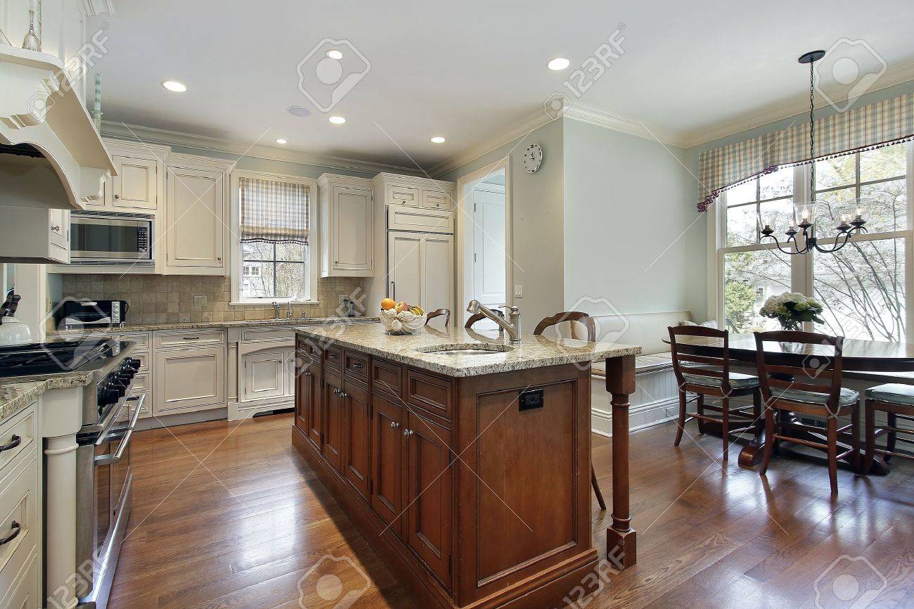 Kitchen Island Eating Area kitchen with center island and eating area stock photo, picture Kitchen Island Eating Area kitchen with center island and eating area stock photo, picture