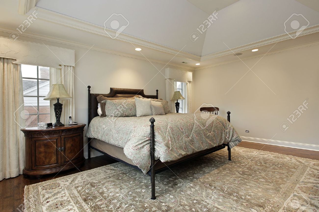 Luxury Homes Master Bedroom master bedroom in luxury home with tray ceiling stock photo Luxury Homes Master Bedroom master bedroom in luxury home with tray ceiling stock photo