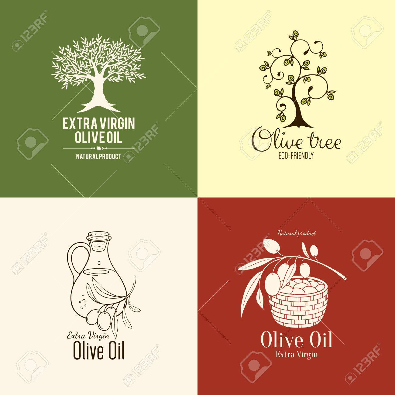 Olive label, logo design - 35168093 Olive label, logo design - 35168093