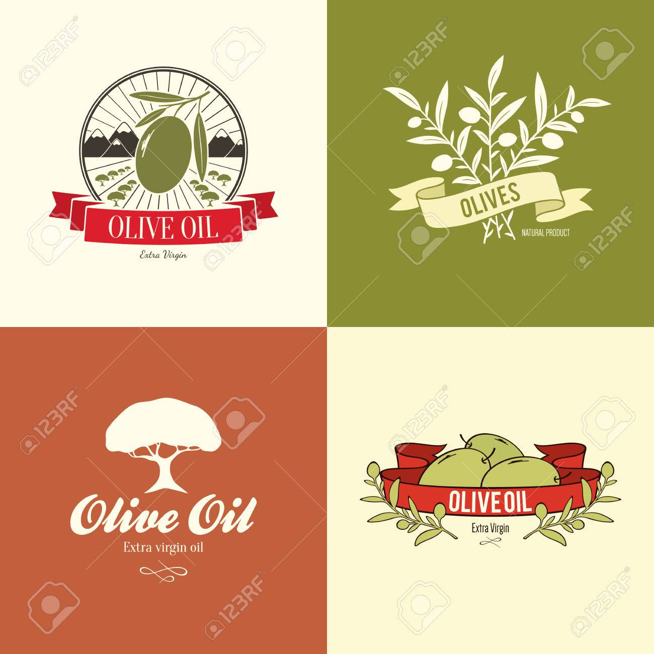 Olive label, logo design - 35168180 Olive label, logo design - 35168180