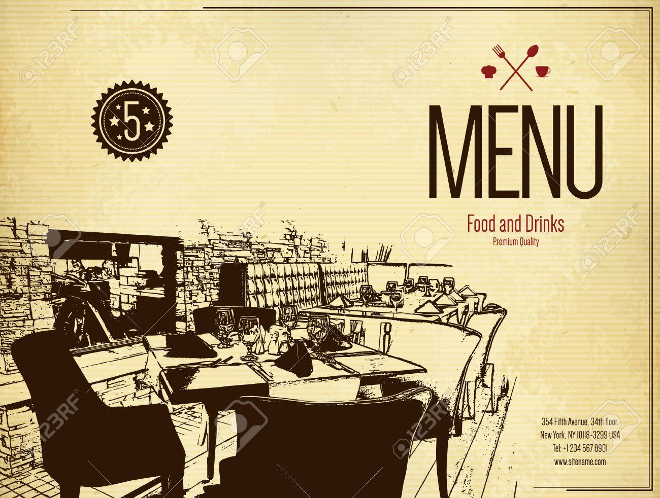 restaurant menu design vector menu brochure template for cafe