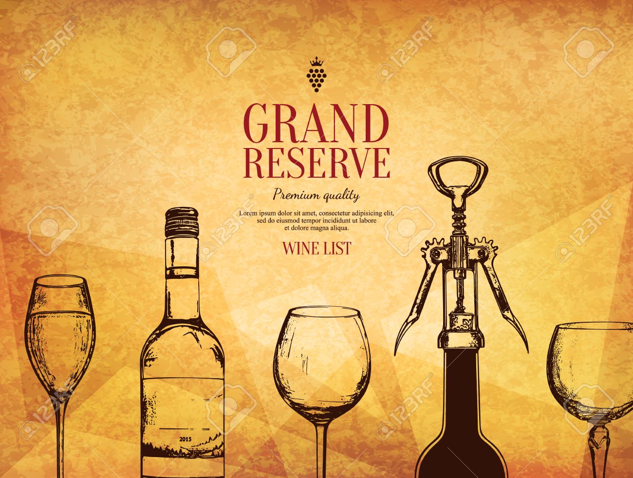 wine list design vector brochure template for winery cafe wine brochure template