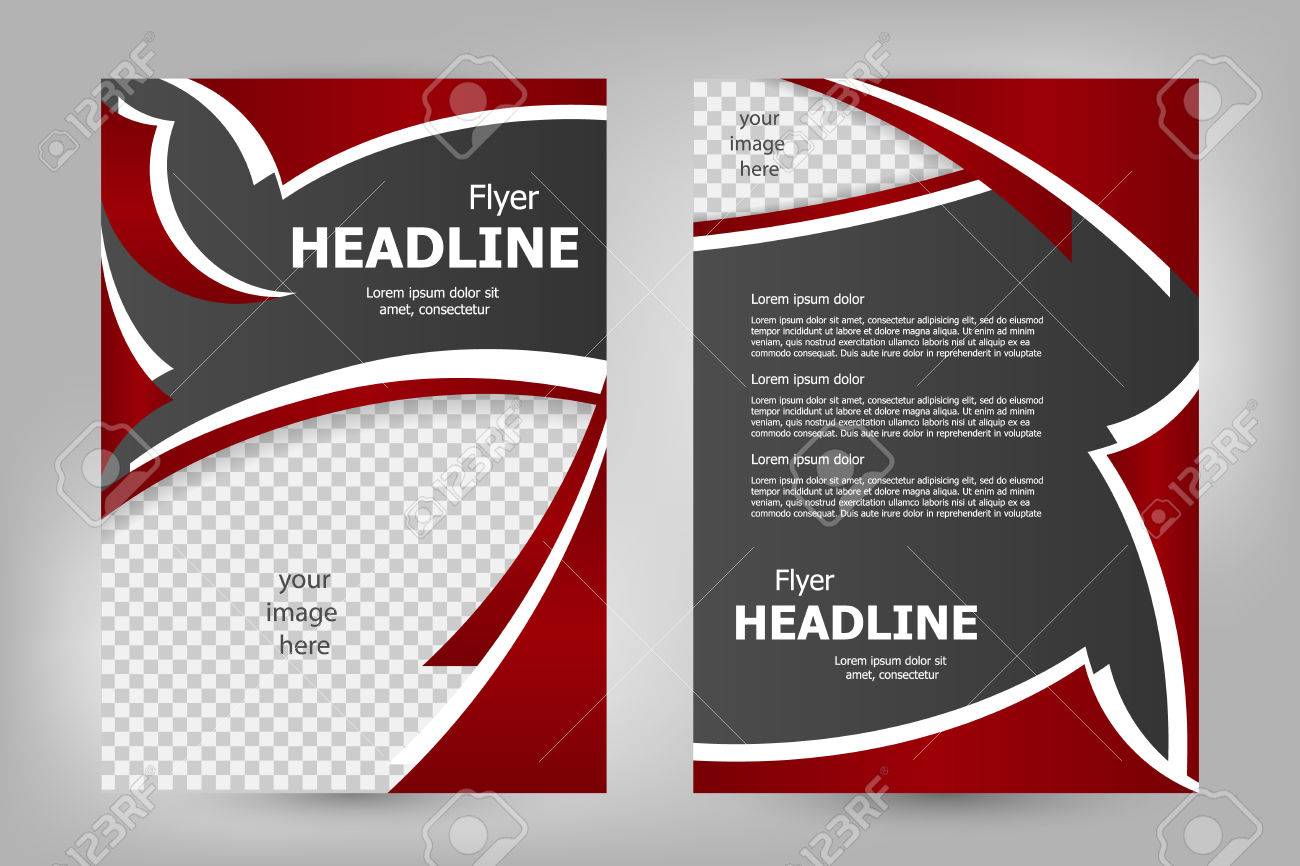 vector flyer template design for business brochure leaflet