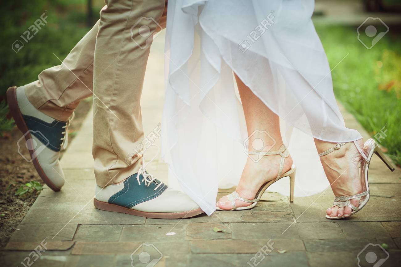 bright wedding shoes