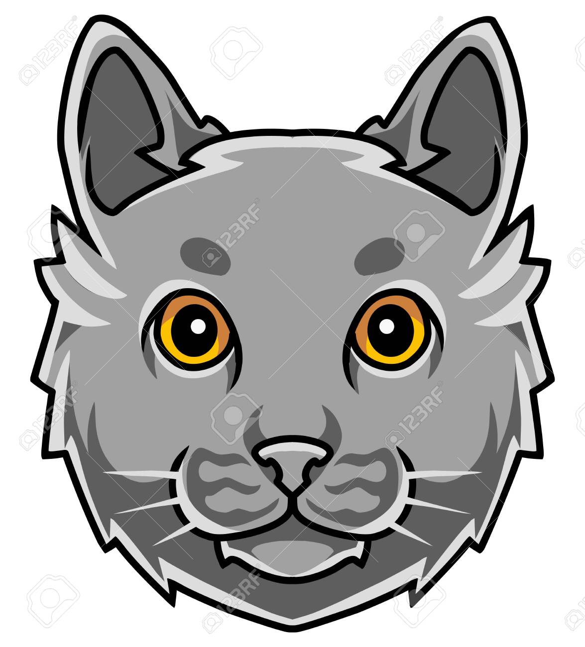 Cat Head Icon ilustração do vetor. Ilustração de mascote - 84584347