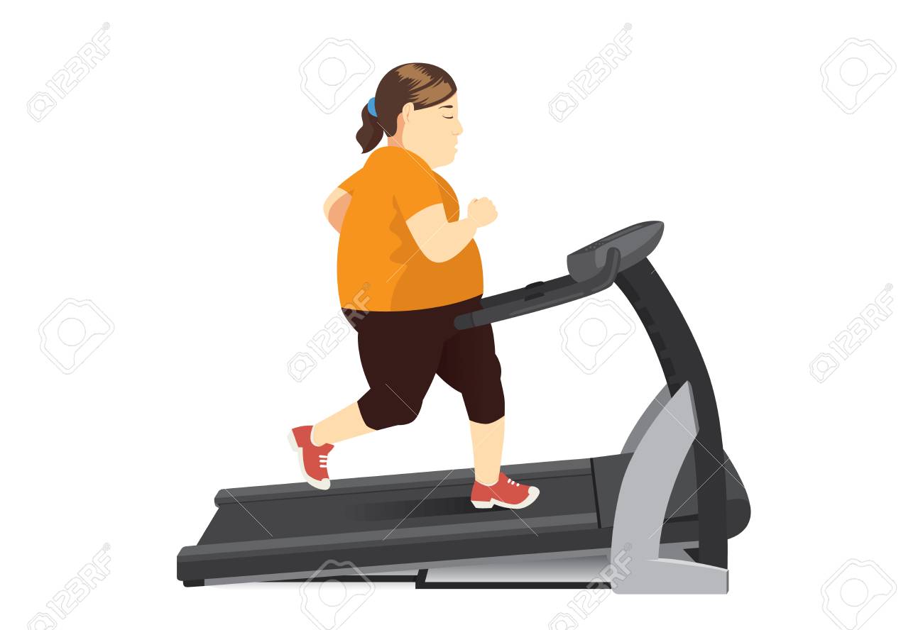 jogging on a treadmill