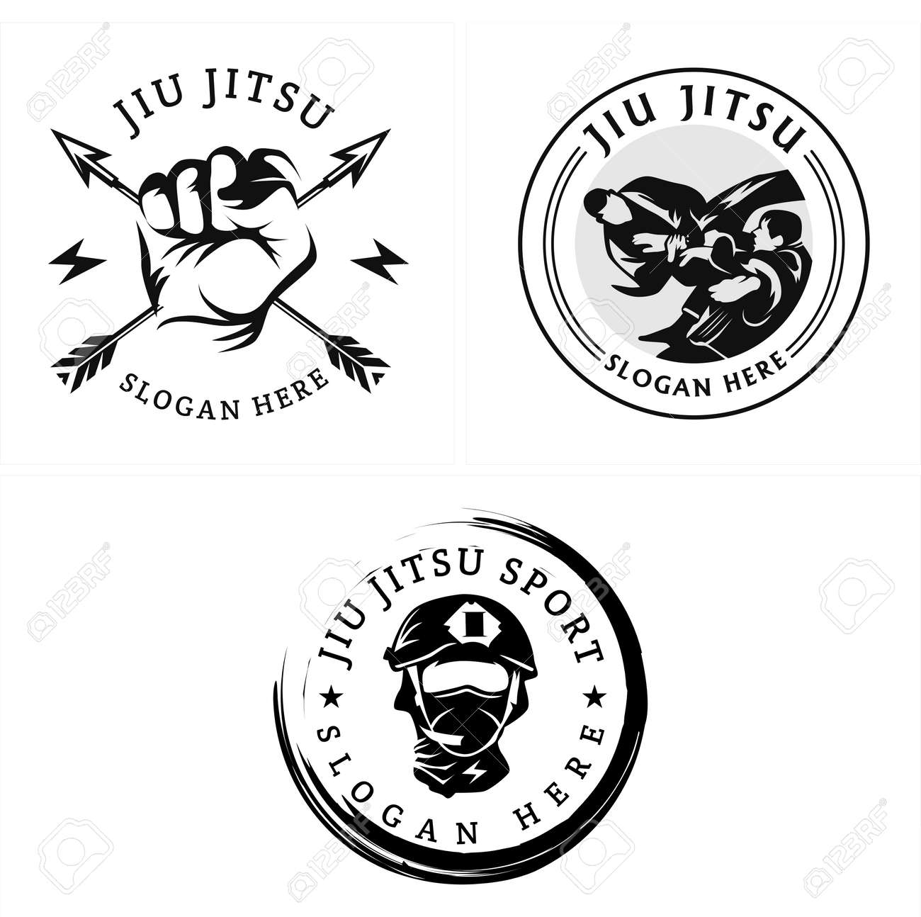 Sport Jiu Jitsu Club Coaching Emblem Logo Design Royalty Free SVG,  Cliparts, Vectors, and Stock Illustration. Image 173883300., image size:1300x1294