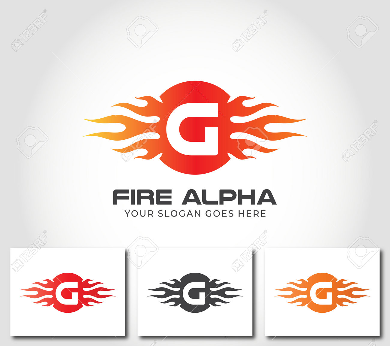 G Alphabet Fire Logo Design Concept Royalty Free Cliparts Vectors And Stock Illustration Image