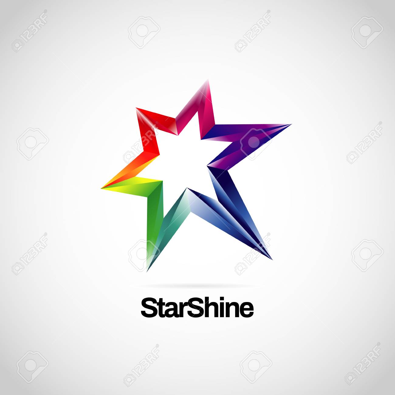 Shiny Vibrant Rainbow Star Logo Symbol Icon - 125123319 Shiny Vibrant Rainbow Star Logo Symbol Icon - 125123319
