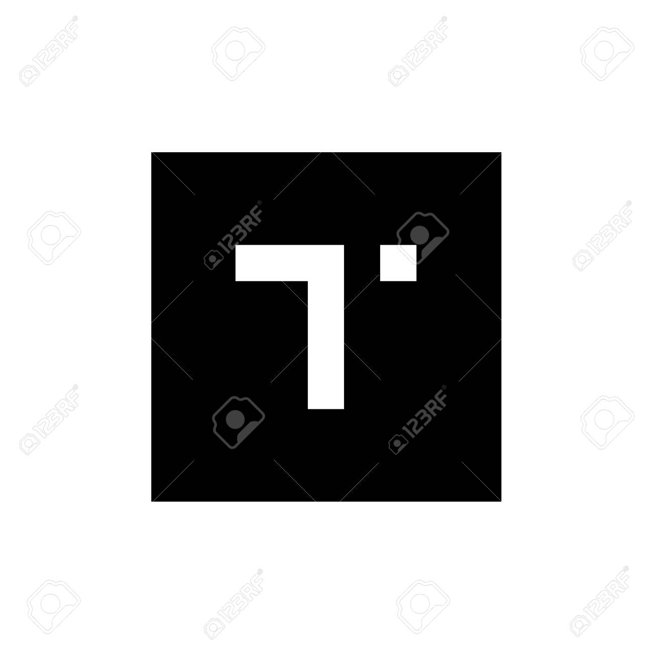 Letter T Logo Combined With Square Shape Alphabet T Icon Design Black And White Vector Logo Royalty Free Cliparts Vectors And Stock Illustration Image 105628996