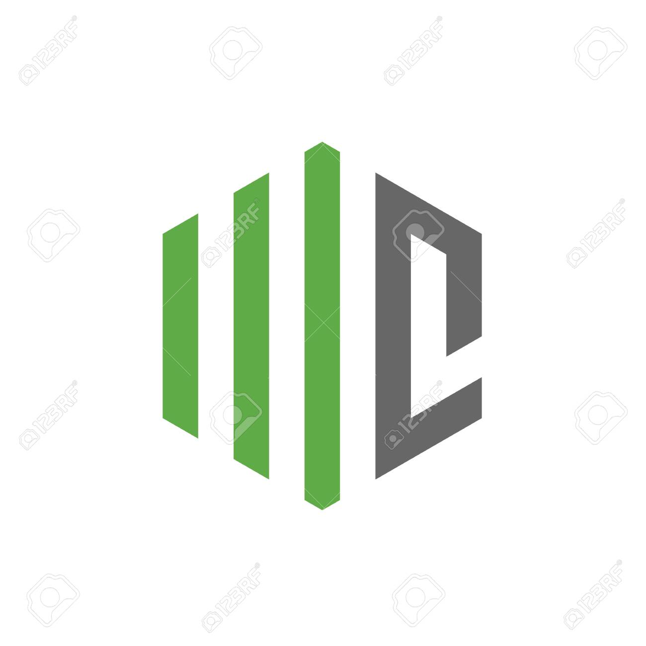 Initial Alphabet Wc Or Mc Vector Logo Design Hexagon Logo Emblem Royalty Free Cliparts Vectors And Stock Illustration Image