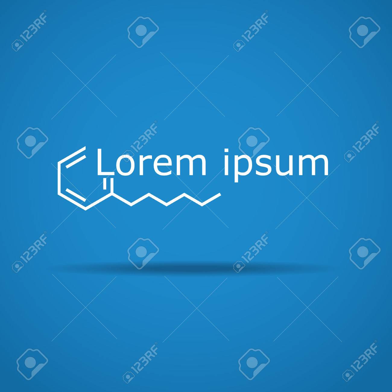 stylized title in chemical style on blue gradient backgrounds