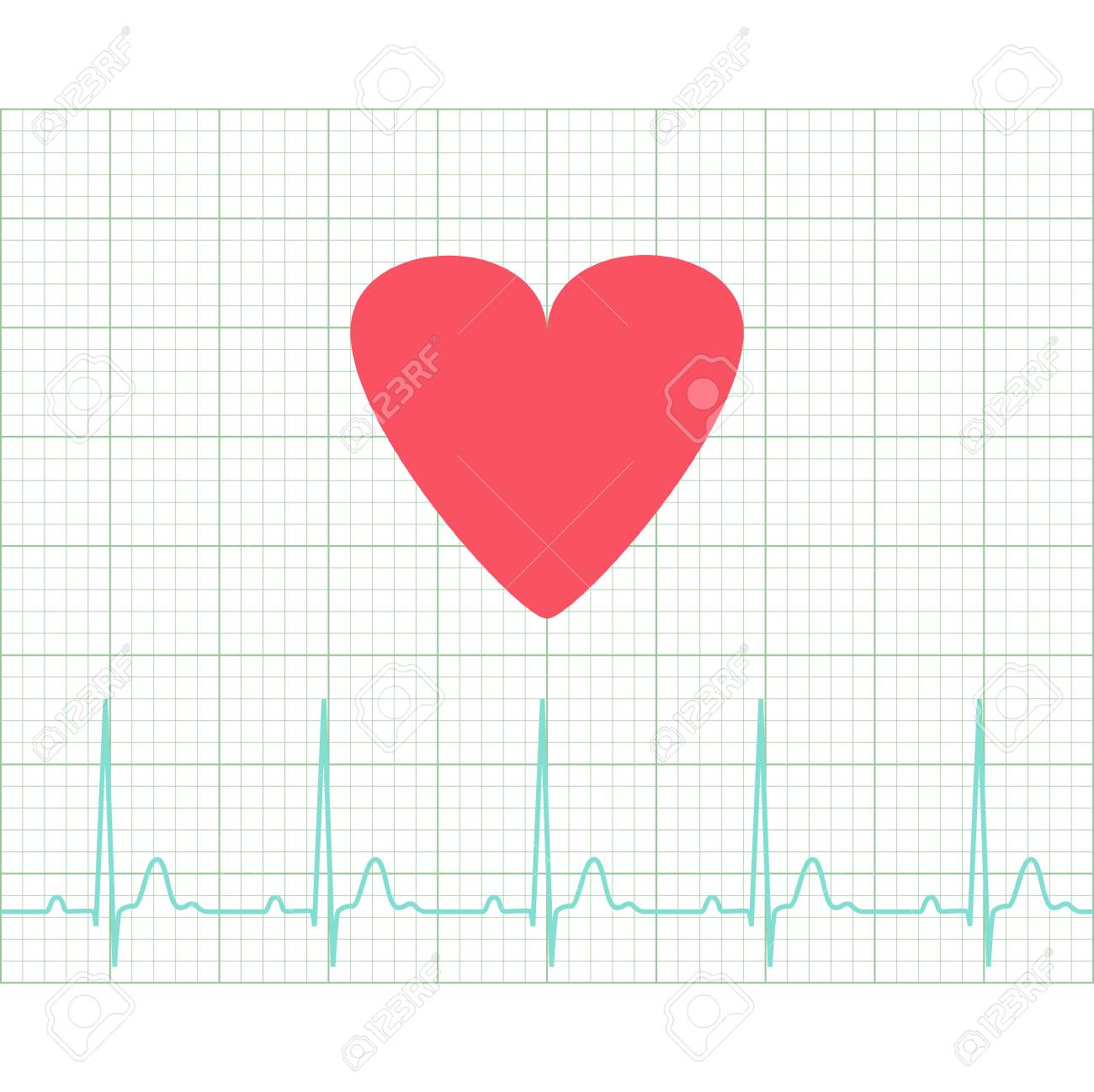ekg medical electrocardiogram on grid paper graph of heart ekg graph paper