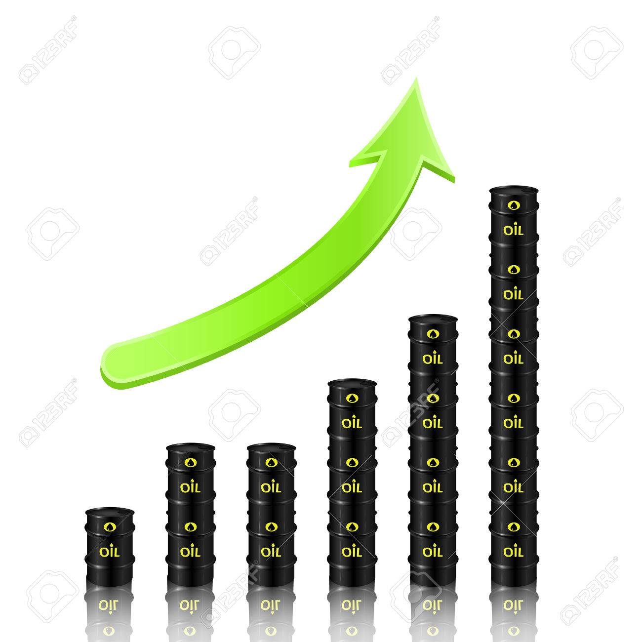 原油価格チャート 伝統的なエネルギー コストの増加を のイラスト素材 ベクタ Image 49455512