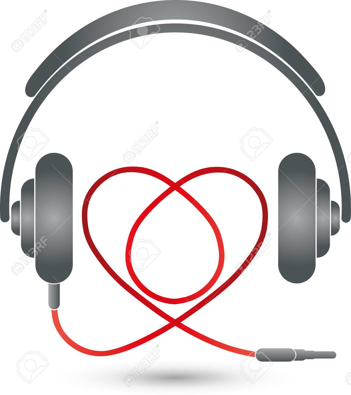 Headphones And Heart Music Logo Music Love Royalty Free Cliparts Vectors And Stock Illustration Image