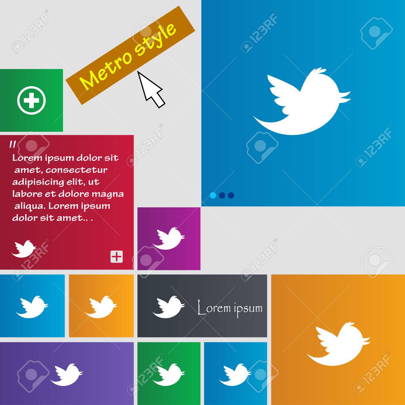 social media messages twitter retweet icon sign metro style twitter icon for website