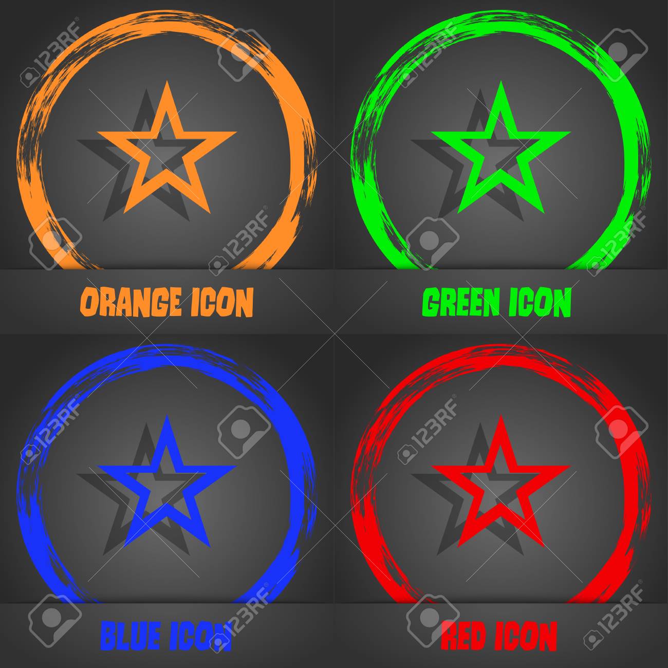 Star Sign Icon Favorite Button Navigation Symbol Fashionable