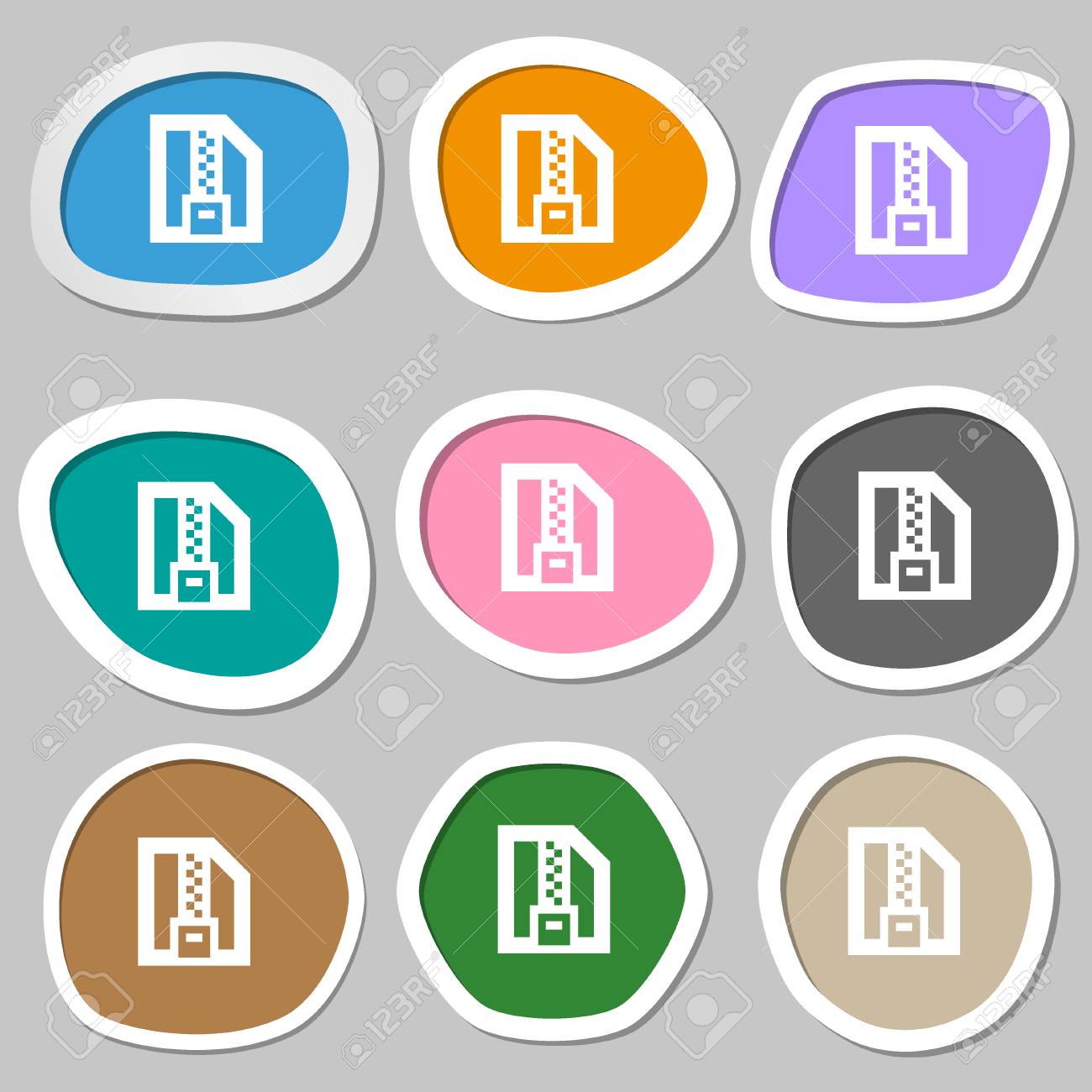 download compressed zipped Archive file, download compressed, zip zipped icon sign on the.
