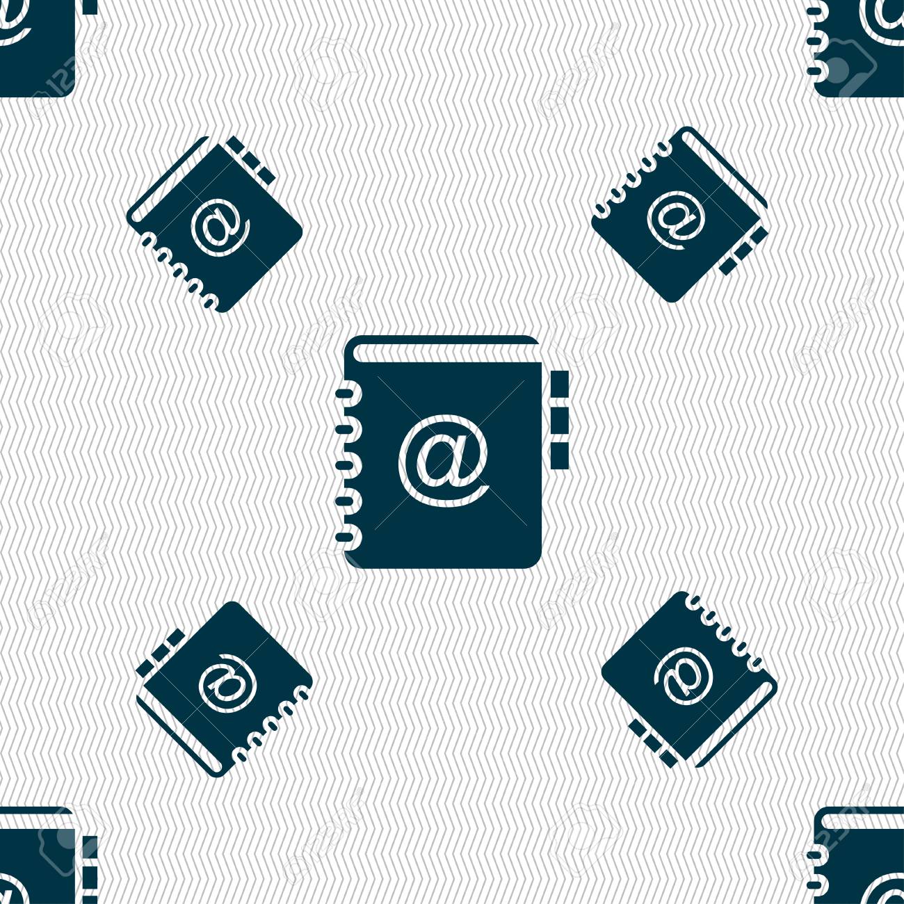 notebook address phone book icon sign seamless pattern with address and phone book