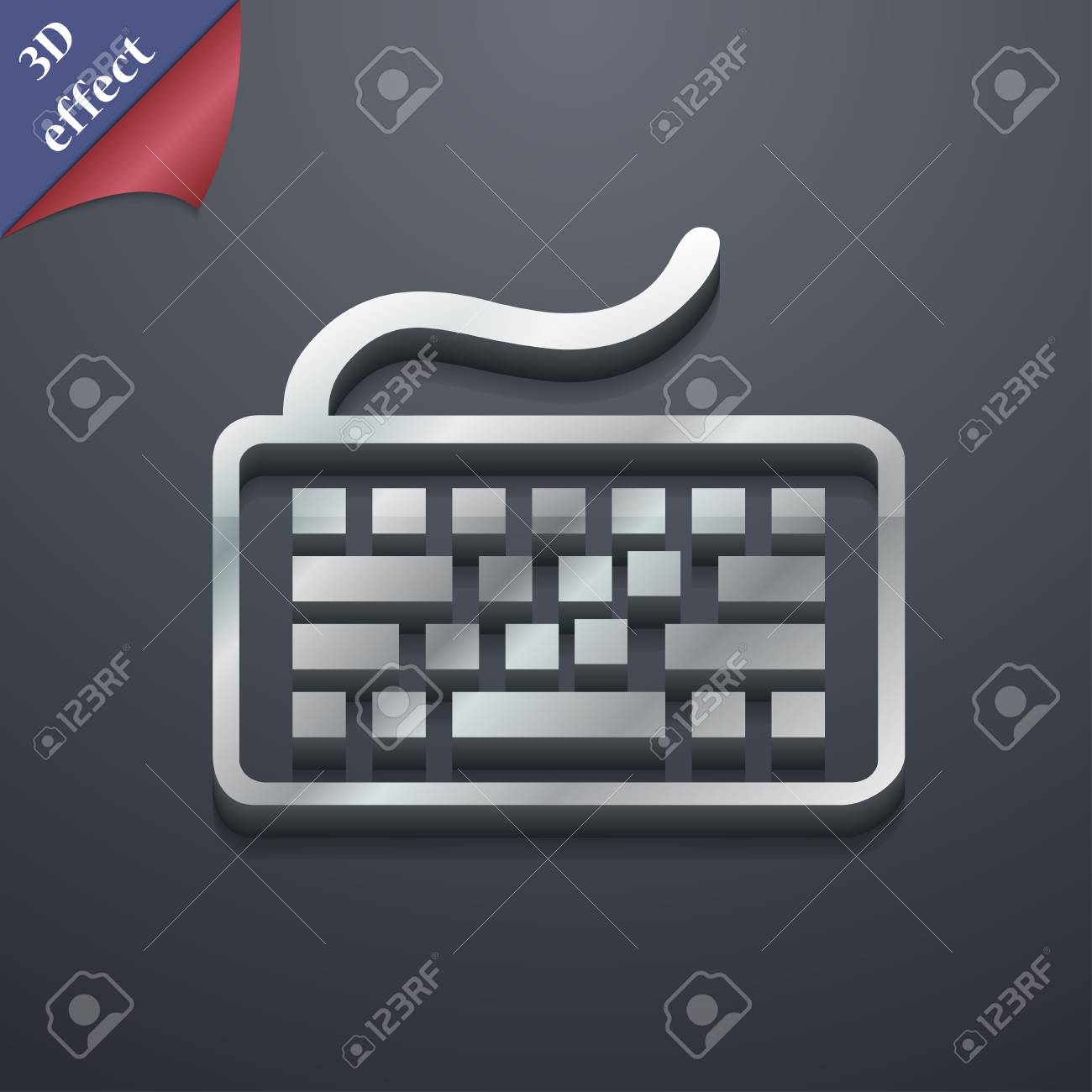 Keyboard Icon Symbol 3d Style Trendy Modern Design With Space Royalty Free Cliparts Vectors And Stock Illustration Image